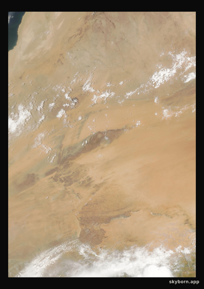 The Earth on 12 August 2007 · Eye of the Sahara, Mauritania