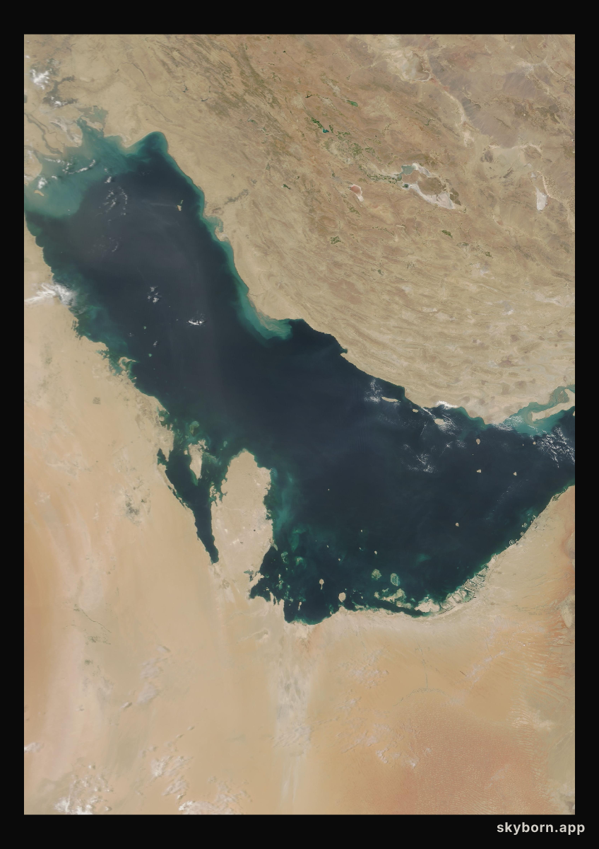 The Earth on 13 August 2007 · Persian Gulf