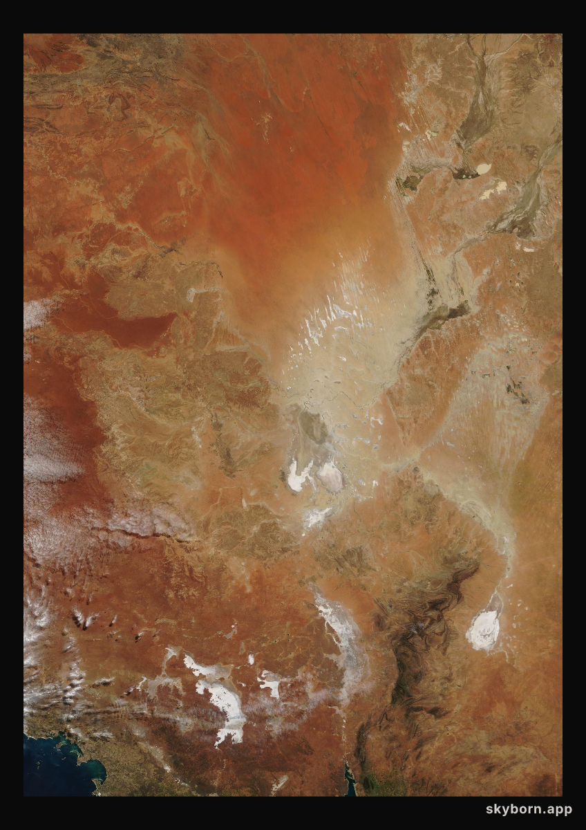 The Earth on 14 August 2007 · Lake Eyre, Australia