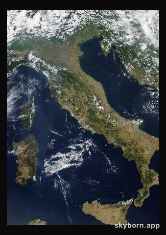 The Earth on 19 August 2007 · Italy and the Adriatic