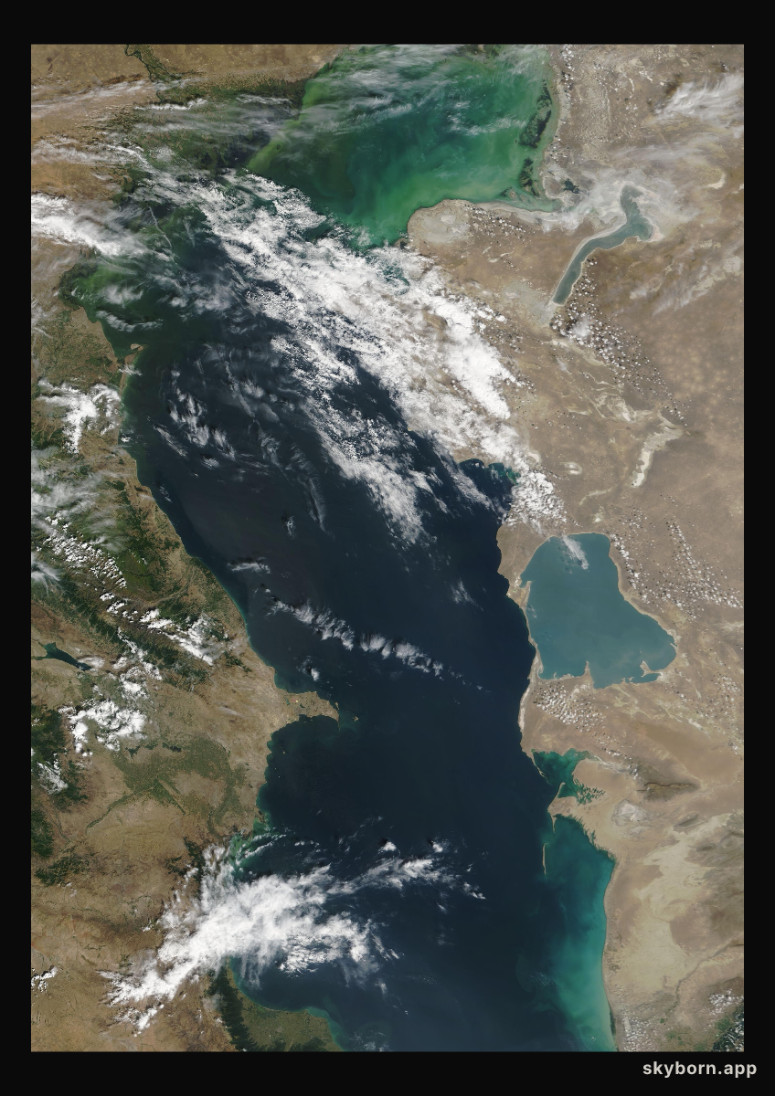 The Earth on 26 August 2007 · Caspian Sea