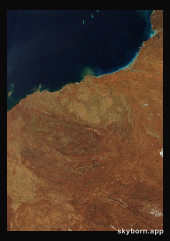 The Earth on 29 August 2007 · Pilbara, Western Australia