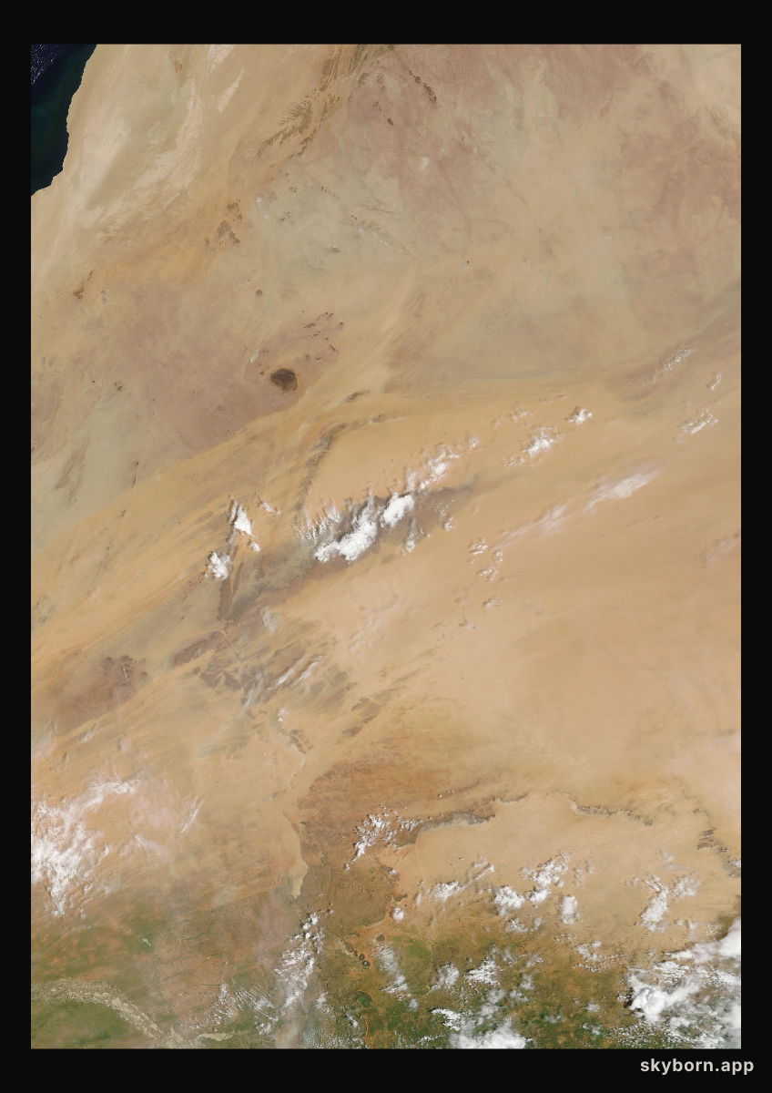 The Earth on 7 September 2007 · Eye of the Sahara, Mauritania