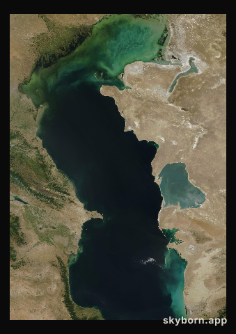 The Earth on 8 September 2007 · Caspian Sea