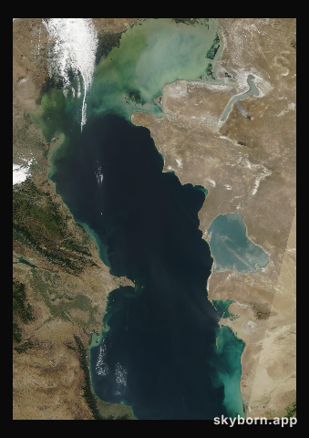 The Earth on 9 September 2007 · Caspian Sea