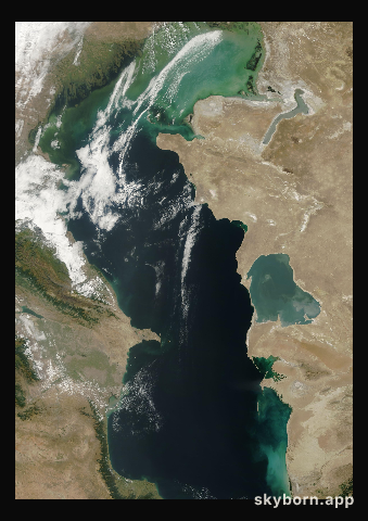 The Earth on 10 September 2007 · Caspian Sea
