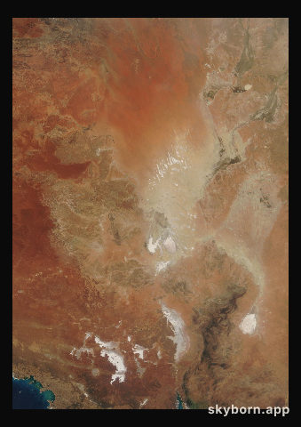 The Earth on 20 September 2007 · Lake Eyre, Australia