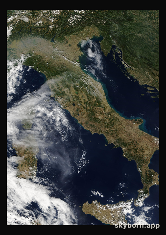 The Earth on 23 September 2007 · Italy and the Adriatic
