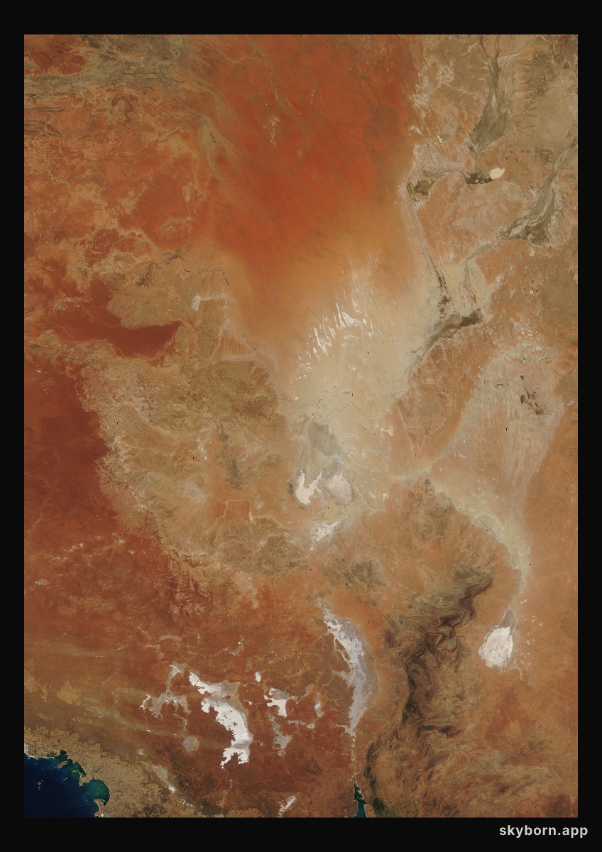 The Earth on 1 October 2007 · Lake Eyre, Australia
