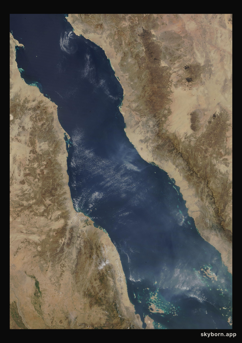 The Earth on 9 October 2007 · Red Sea