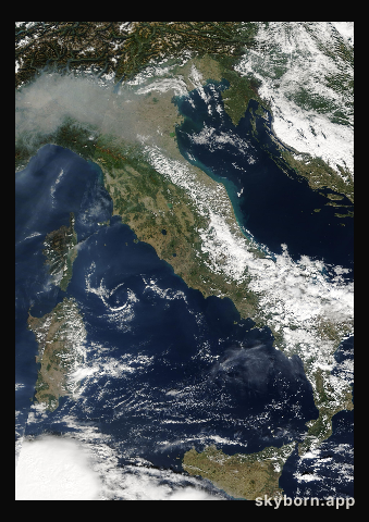 The Earth on 13 October 2007 · Italy and the Adriatic
