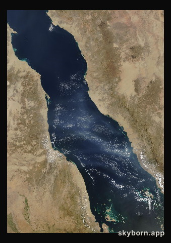 The Earth on 22 October 2007 · Red Sea