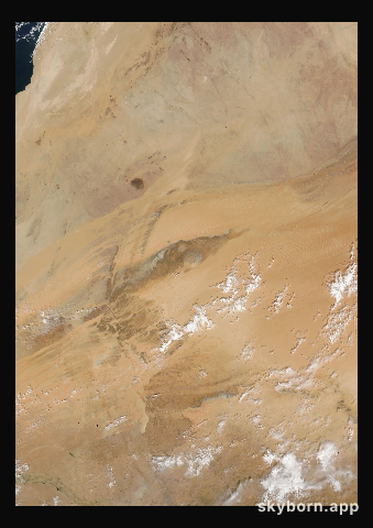 The Earth on 29 October 2007 · Eye of the Sahara, Mauritania