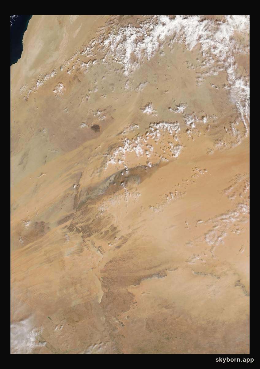 The Earth on 3 November 2007 · Eye of the Sahara, Mauritania
