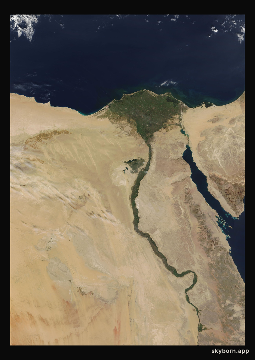 The Earth on 4 November 2007 · Nile Delta and Sinai