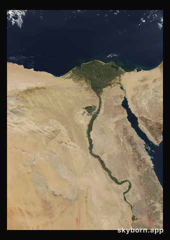 The Earth on 4 November 2007 · Nile Delta and Sinai