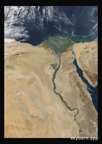 The Earth on 18 November 2007 · Nile Delta and Sinai