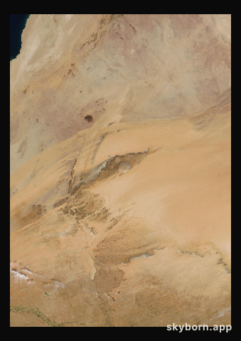 The Earth on 3 December 2007 · Eye of the Sahara, Mauritania