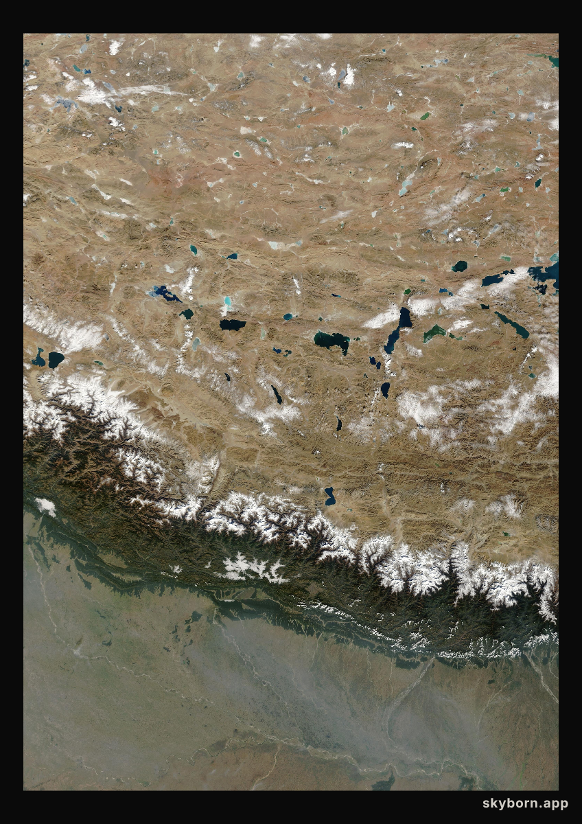 The Earth on 5 December 2007 · Himalaya and Tibet