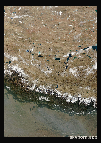 The Earth on 5 December 2007 · Himalaya and Tibet
