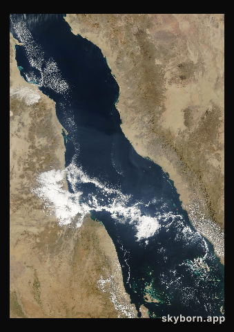 The Earth on 18 December 2007 · Red Sea
