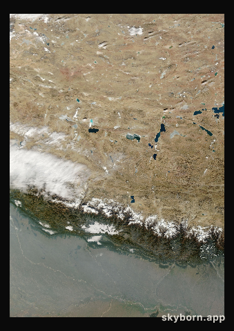 The Earth on 1 January 2008 · Himalaya and Tibet