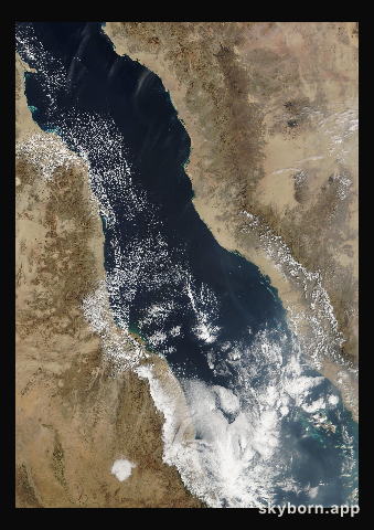 The Earth on 6 January 2008 · Red Sea