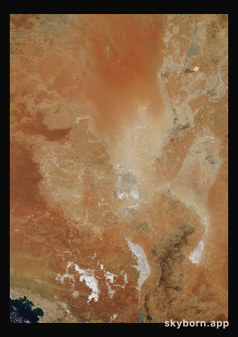 The Earth on 7 January 2008 · Lake Eyre, Australia