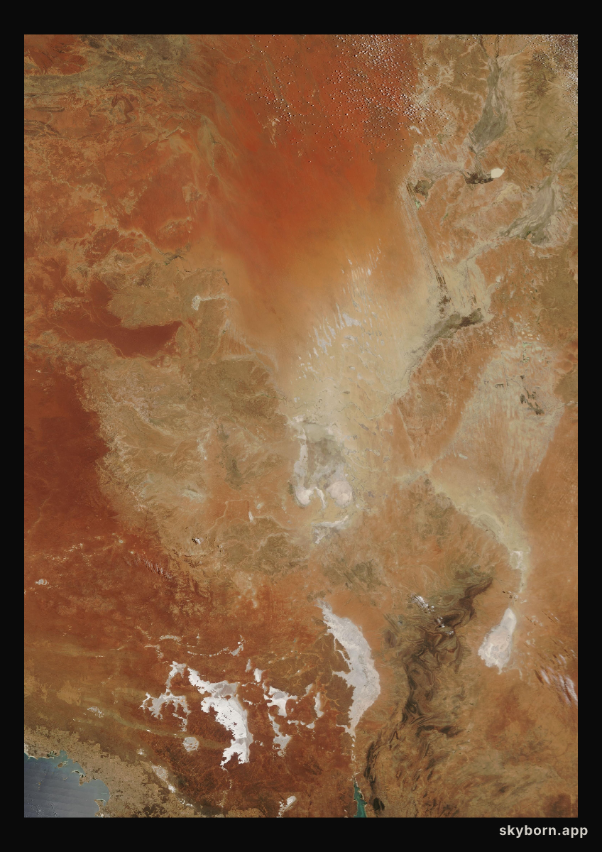 The Earth on 12 January 2008 · Lake Eyre, Australia