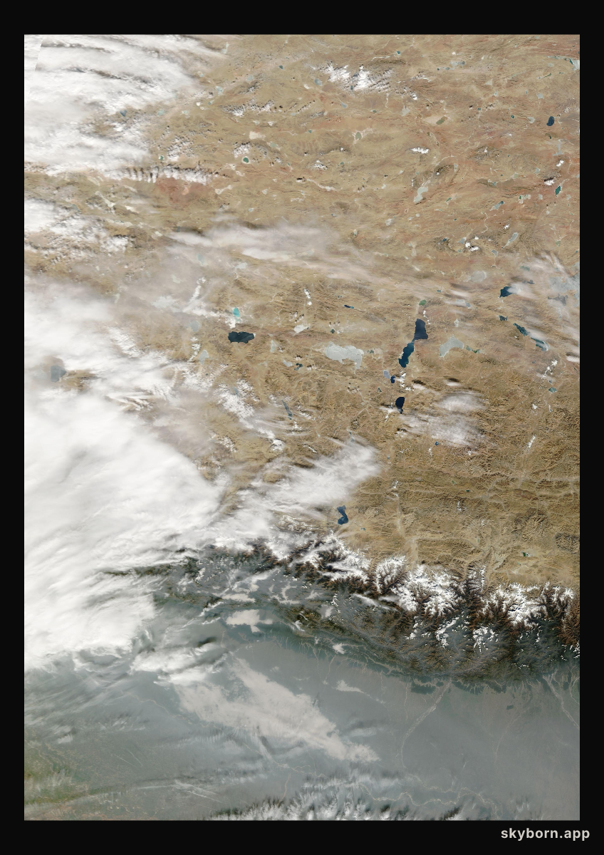 The Earth on 17 January 2008 · Himalaya and Tibet