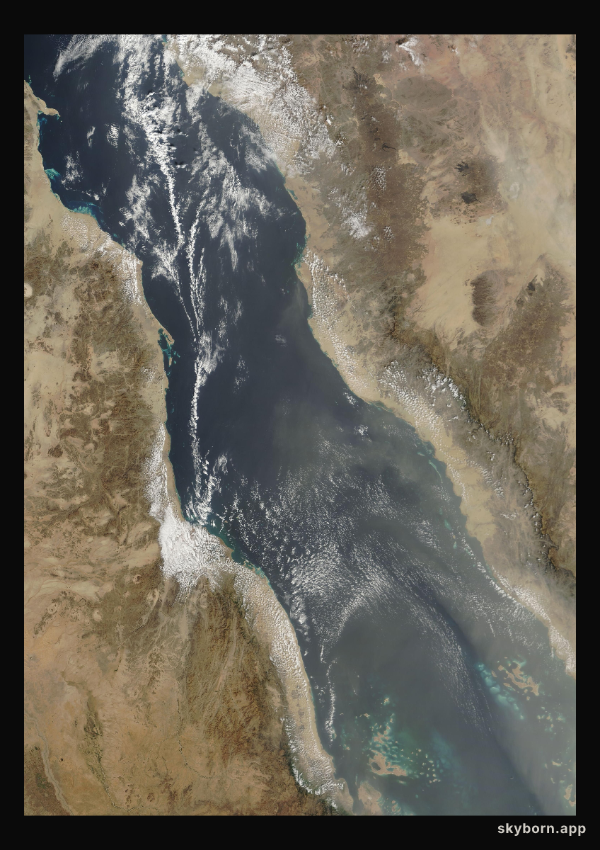The Earth on 7 February 2008 · Red Sea