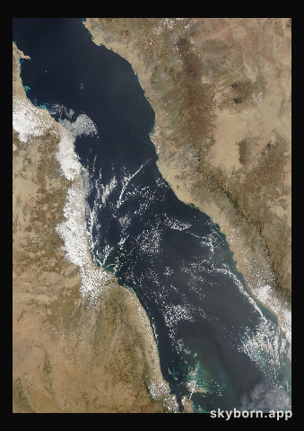 The Earth on 9 February 2008 · Red Sea