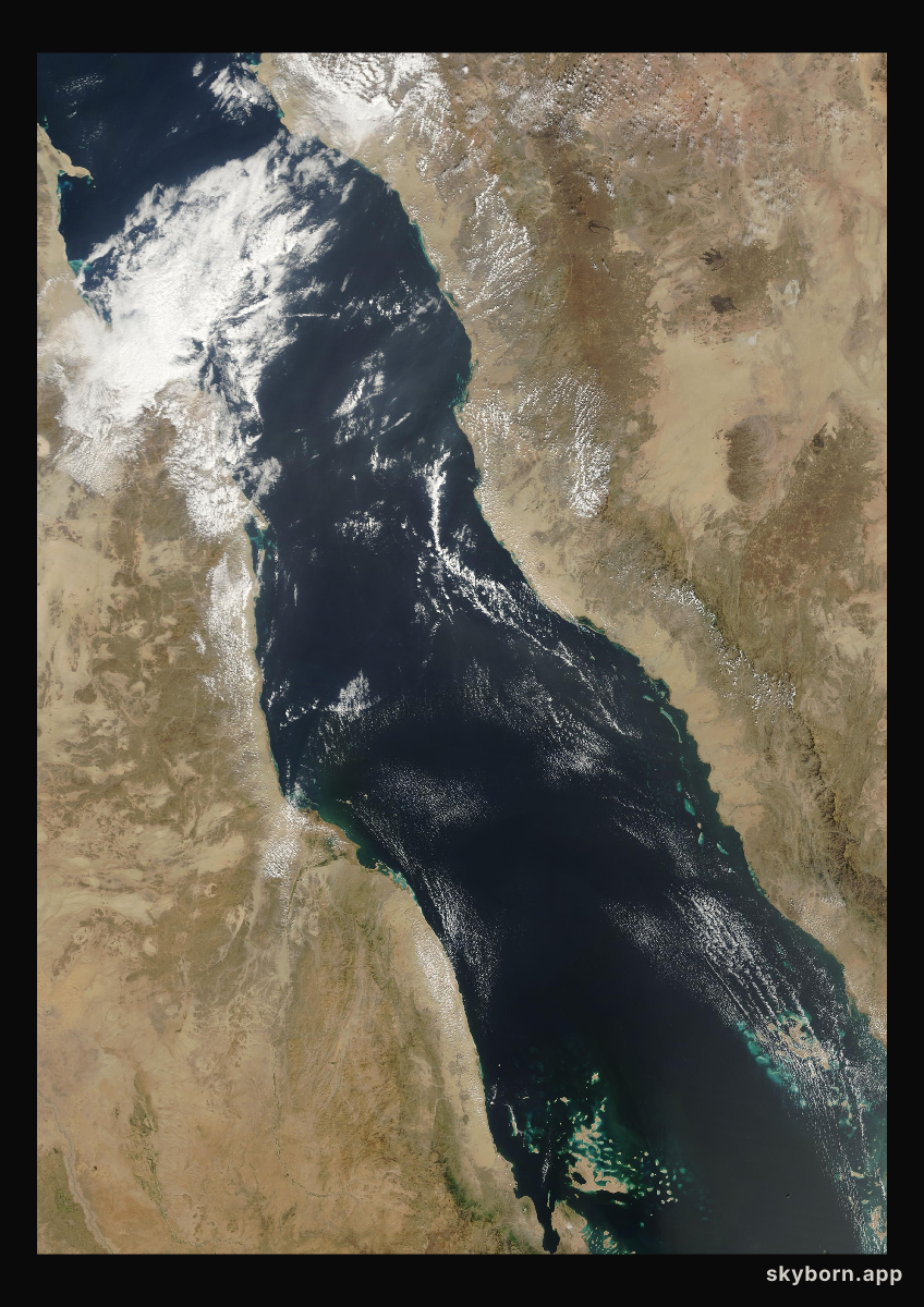 The Earth on 11 February 2008 · Red Sea