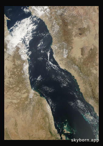 The Earth on 11 February 2008 · Red Sea