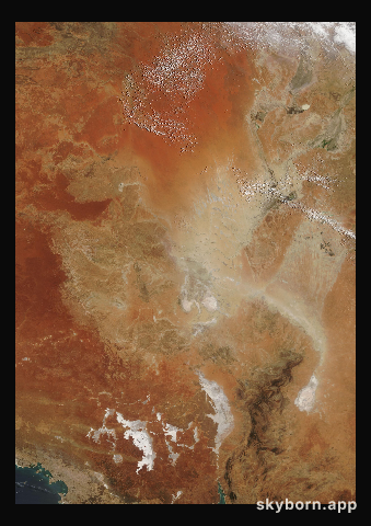 The Earth on 13 February 2008 · Lake Eyre, Australia