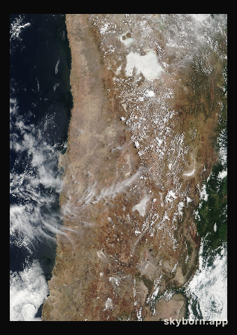 The Earth on 16 February 2008 · Atacama and the Andes