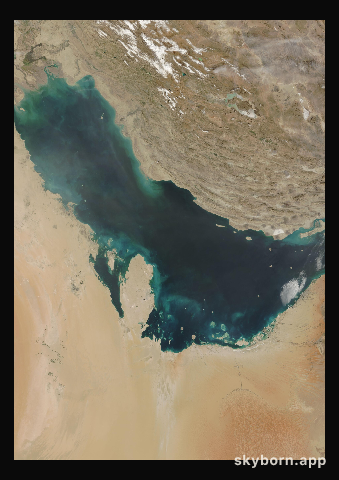 The Earth on 17 February 2008 · Persian Gulf