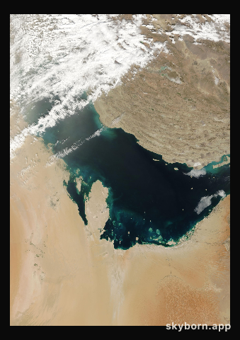 The Earth on 19 February 2008 · Persian Gulf