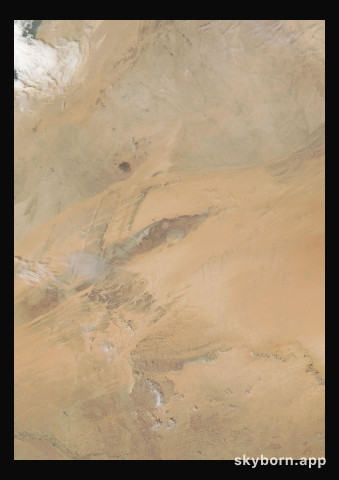 The Earth on 20 February 2008 · Eye of the Sahara, Mauritania
