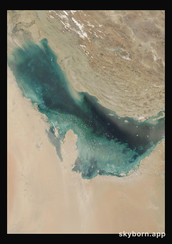 The Earth on 21 February 2008 · Persian Gulf