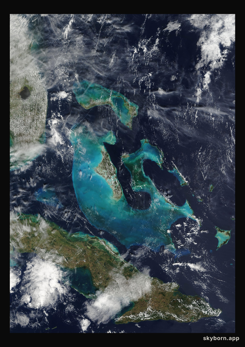 The Earth on 22 February 2008 · Bahamas
