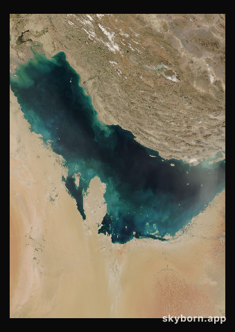 The Earth on 24 February 2008 · Persian Gulf