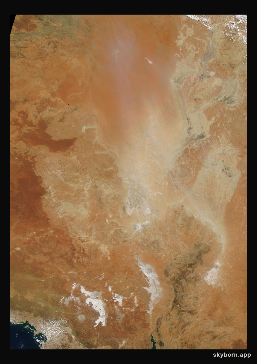 The Earth on 28 February 2008 · Lake Eyre, Australia