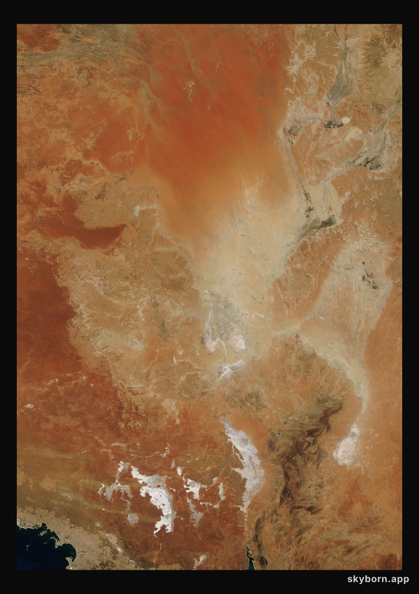 The Earth on 2 March 2008 · Lake Eyre, Australia