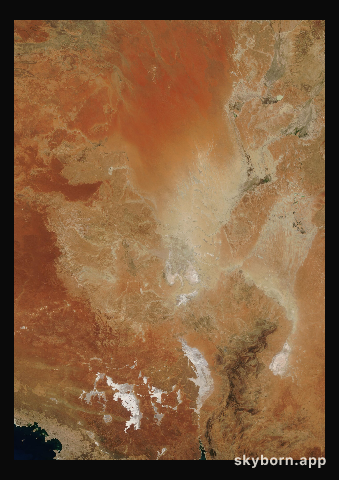 The Earth on 2 March 2008 · Lake Eyre, Australia