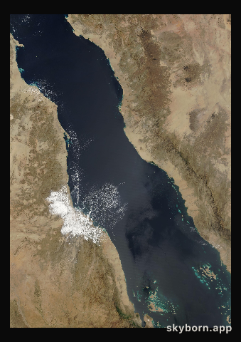 The Earth on 3 March 2008 · Red Sea