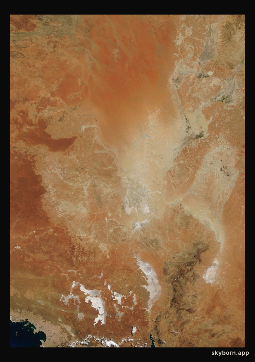 The Earth on 4 March 2008 · Lake Eyre, Australia