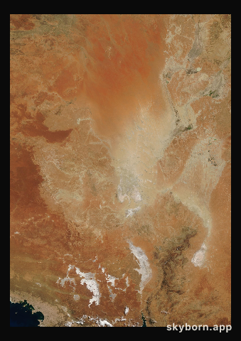 The Earth on 4 March 2008 · Lake Eyre, Australia