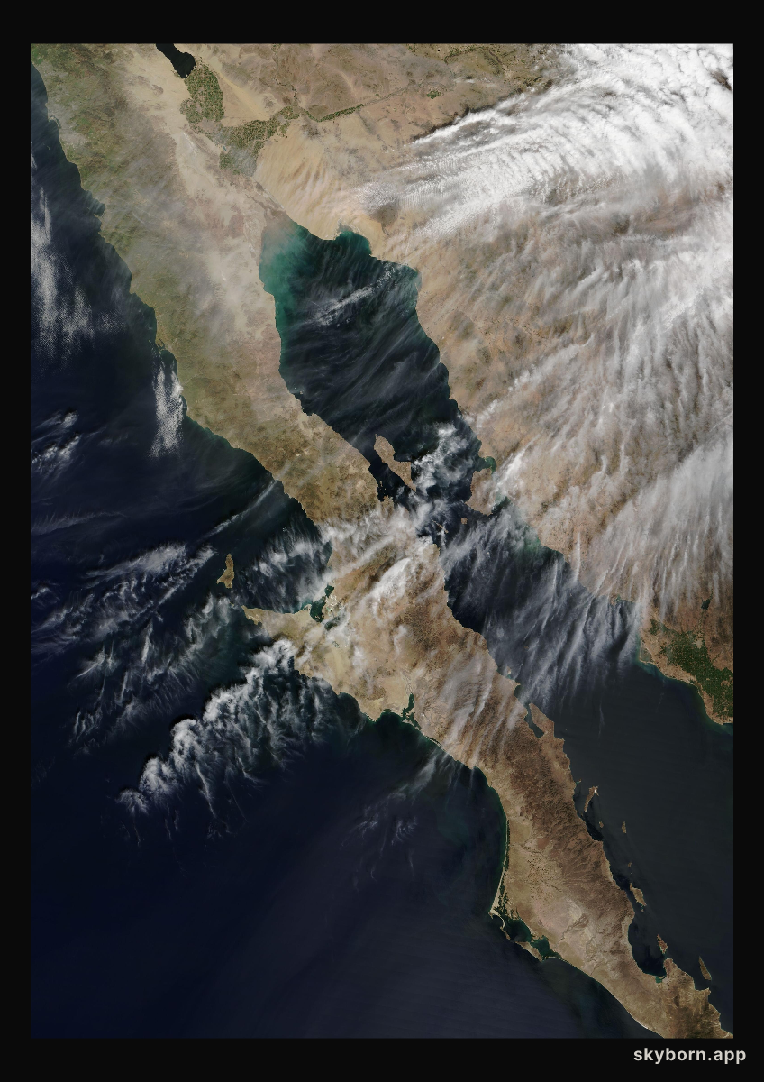 The Earth on 8 March 2008 · Baja California