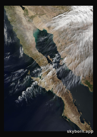 The Earth on 8 March 2008 · Baja California